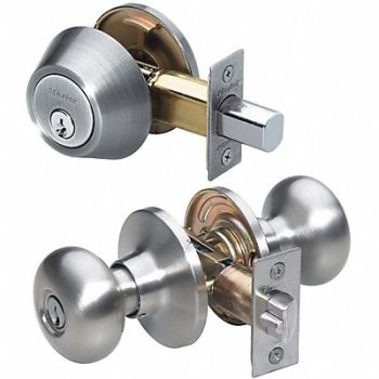 MASTER LOCK Knob Lockset Mechanical Entrance Grd. 3, 33M261