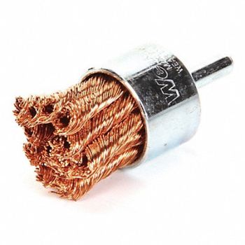 WEILER Knot Wire End Brush Bronze 1-1/8 In., 33M607