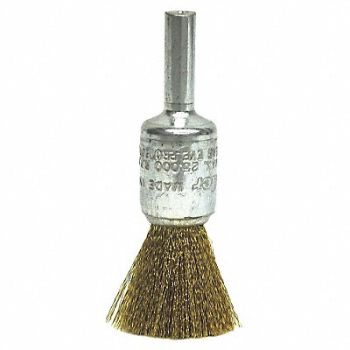 WEILER Crimped Wire End Brush Brass 1/2 In., 33M610