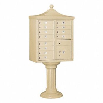 SALSBURY INDUSTRIES Regency CBU USPS Access 12 Doors Sand, 33MC58