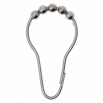 BRADLEY Shower Curtain Hooks 1 1/16 in W PK12, 33MP54