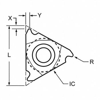 ULTRA-DEX USA Threading Insert 3ILG Triangle, 33MR23