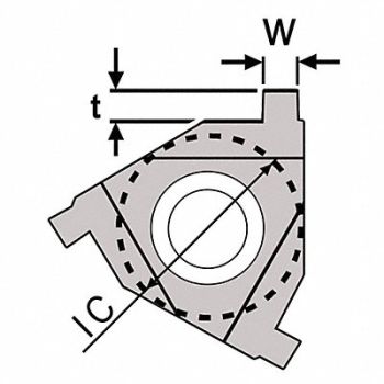ULTRA-DEX USA Grooving/Parting Insert Carbide, 33MR27
