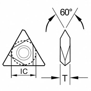 ULTRA-DEX USA Triangle Turning Insert TNMC Carbide, 33MV51