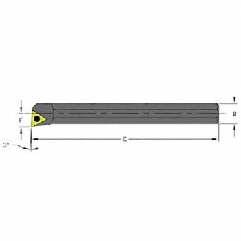 ULTRA-DEX USA Indexable Boring Bar 0.4600 HSS, 33MX27