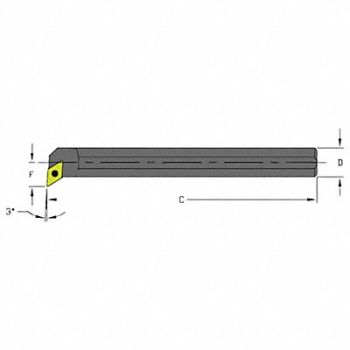 ULTRA-DEX USA Indexable Boring Bar 0.5850 HSS, 33MX20