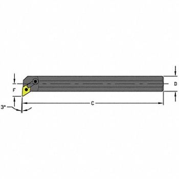 ULTRA-DEX USA Indexable Boring Bar 1.9600 HSS, 33MY71