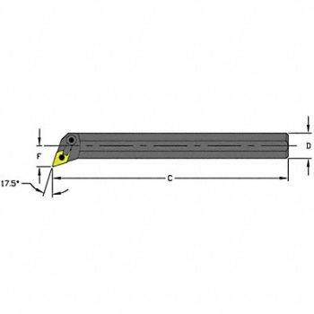 ULTRA-DEX USA Indexable Boring Bar 1.9600 HSS, 33NK61