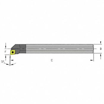 ULTRA-DEX USA Indexable Boring Bar 0.9200 Carbide, 33ND47