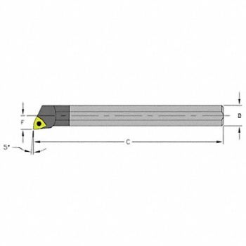 ULTRA-DEX USA Indexable Boring Bar 0.4600 Carbide, 33MZ33