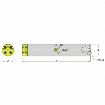 ULTRA-DEX USA Indexable Boring Bar 2.4000, 33NA30