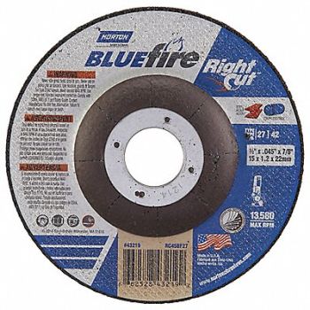 NORTON Cut-Off Wheel 4-1/2 D .045 T 7/8, 33N319