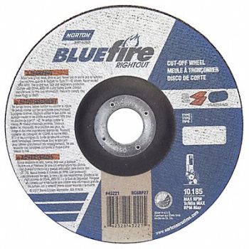 NORTON Cut-Off Wheel 6 D .045 T 7/8, 33N321