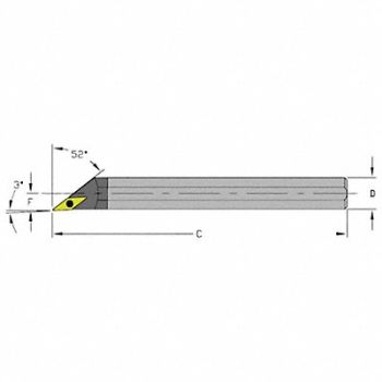 ULTRA-DEX USA Indexable Boring Bar 0.8400 Carbide, 33ND63