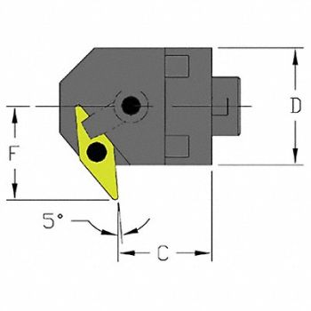 ULTRA-DEX USA Indexable Cutting Head VNMG 1.7050, 33NF83