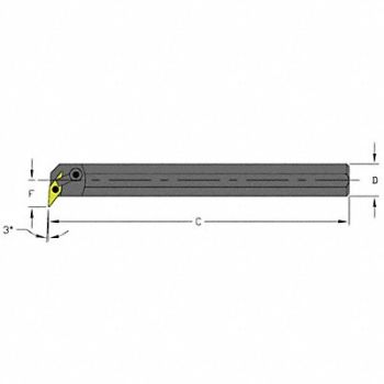ULTRA-DEX USA Indexable Boring Bar 1.7050 HSS, 33NK49