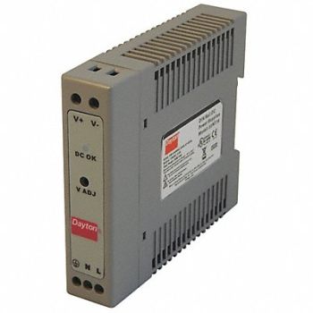 DAYTON Power Supply DIN Rail 30W 12VDC Plastic, 33NT16