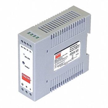 DAYTON Power Supply DIN Rail 50W 12VDC Plastic, 33NT17