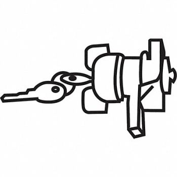 RUBBERMAID COMMERCIAL PRODUCTS Lock and Key For Janitor Cart, 33PX49