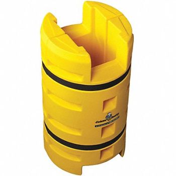 SENTRY Column Protector Yellow 8inLx8inW LLDPE, 33RH93