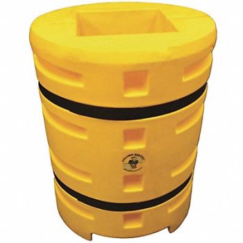 SENTRY Column Protector Yllw 20inLx20inW LLDPE, 33RH99