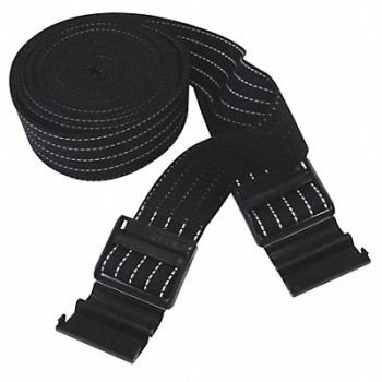 SENTRY Lock Buckle Prtctr Strap 100inL Blck PK2, 33RJ19