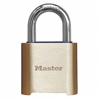 MASTER LOCK Combination Padlock 2 in Square Gold, 33RL40