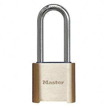 MASTER LOCK Combination Padlock 2 in Square Gold, 33RL41