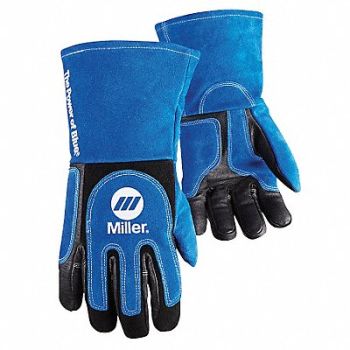 MILLER ELECTRIC MIG/Stick Welding Gloves Stick PR, 33RN07