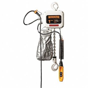 HARRINGTON Elec. Chain Hoist 4000lb 20ft. 14/2.5fpm, 33RV75