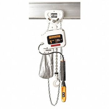 HARRINGTON Elec. Chain Hoist w/Trolley 20 ft 2.4HP, 33RV99