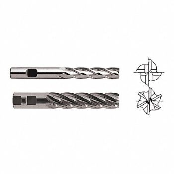 YG-1 TOOL COMPANY Sq. End Mill Single End HSS 1/2, 33TT53
