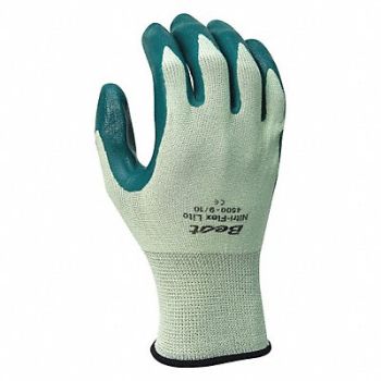 SHOWA D1517 Coated Gloves Green 6 PR, 33TW70
