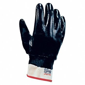 SHOWA Cut Res Gloves Nitrile L Blue PR, 33TW78