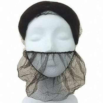 KEYSTONE Beard Cover 18in Brown Nylon PK1000, 33UA62