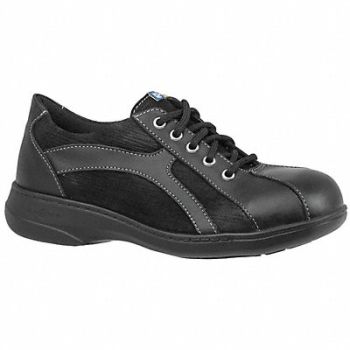 MELLOW WALK Oxford Shoe 5-1/2 E Black Steel PR, 33UC92