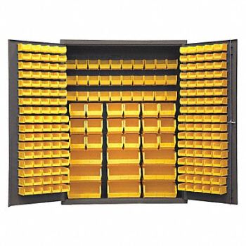 DURHAM MFG Bin Cabinet 84 x60 x24 Gray 227YlwBns, 33VE46