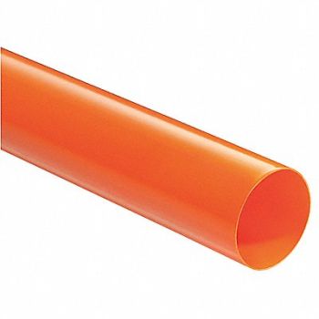 VINYLGUARD Shrink Tubing 100 ft Orange 0.75 in ID, 33VH09