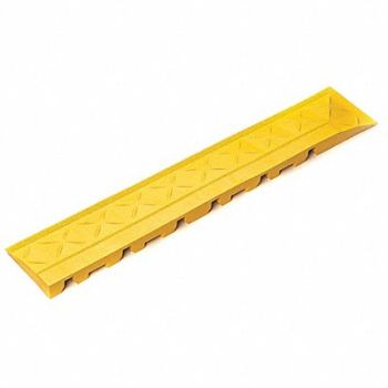 SAFE-FLEX Mat Edging Yellow 4 in x 22 in PK2, 33VL88
