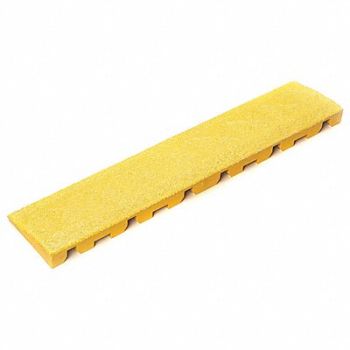 SAFE-FLEX Mat Ramp Yellow 4 in x 18 in PK10, 33VL94