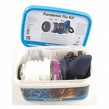 SUNDSTROM SAFETY Half Mask Respirator Kit S/M Blue, 33W786