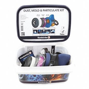 SUNDSTROM SAFETY Half Mask Respirator Kit S/M Blue, 33W792
