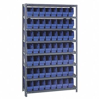 QUANTUM STORAGE SYSTEMS G7418 Bin Shlvng 12inx75inx36in Blue, 33Z242