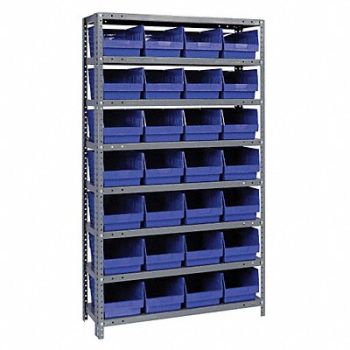 QUANTUM STORAGE SYSTEMS G7420 Bin Shlvng 12inx75inx36in Blue, 33Z244