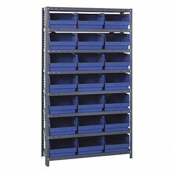 QUANTUM STORAGE SYSTEMS G7421 Bin Shlvng 12inx75inx36in Blue, 33Z245