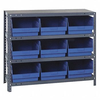 QUANTUM STORAGE SYSTEMS G7425 Bin Shlvng 18inx39inx36in Blue, 33Z249