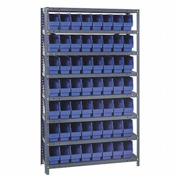 QUANTUM STORAGE SYSTEMS G7426 Bin Shlvng 18inx75inx36in Blue, 33Z250