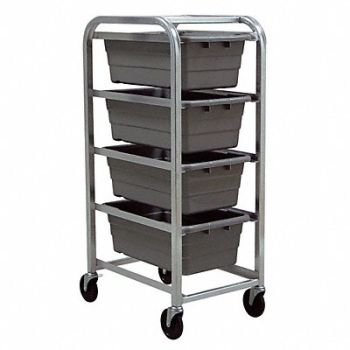 QUANTUM STORAGE SYSTEMS Cross Stack Tub Rack w/4 Tubs Gray, 33Z268