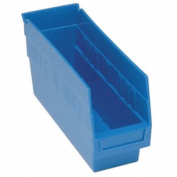 QUANTUM STORAGE SYSTEMS G7026 Shelf Bin Blue Polypropylene 8 in, 33Z285