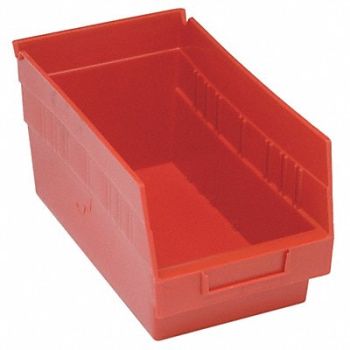 QUANTUM STORAGE SYSTEMS G7027 Shelf Bin Red Polypropylene 8 in, 33Z289
